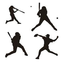 illustrazione vettoriale silhouette di baseball