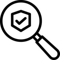 illustrazione vettoriale dello scudo di ricerca su uno sfondo. simboli di qualità premium. icone vettoriali per il concetto e la progettazione grafica.