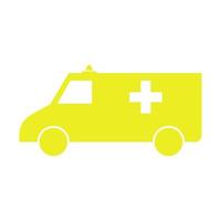 ambulanza illustrata su sfondo bianco vettore