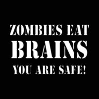 gli zombie mangiano i cervelli vettore