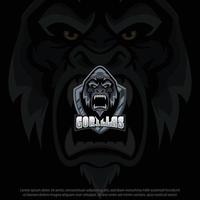 mascotte gorilla miglior logo design buon uso per marchio distintivo emblema identità simbolo e altro ancora vettore