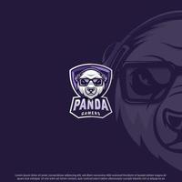 panda gioco mascotte miglior logo design buon uso per simbolo emblema distintivo identità e altro ancora vettore
