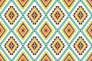 ikat astratto geometrico etnico tessile modello senza cuciture. tappeto in tessuto azteco ornamenti mandala decorazioni tessili carta da parati. vettore di ricamo tradizionale tessile tribale boho nativo della Turchia.