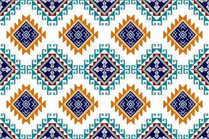 disegno etnico senza cuciture ikat. tappeto in tessuto azteco ornamenti mandala decorazioni tessili carta da parati. tribale boho nativo etnico turchia ricamo tradizionale sfondo vettoriale