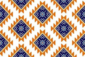 disegno etnico senza cuciture ikat. tappeto in tessuto azteco ornamenti mandala decorazioni tessili carta da parati. tribale boho nativo etnico turchia ricamo tradizionale sfondo vettoriale