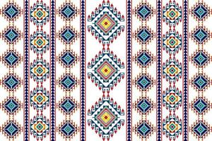 disegno etnico senza cuciture ikat. tappeto in tessuto azteco ornamenti mandala decorazioni tessili carta da parati. tribale boho nativo etnico turchia ricamo tradizionale sfondo vettoriale