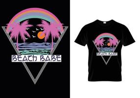 design t-shirt da spiaggia vettore