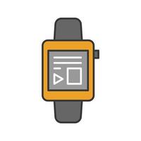 icona del colore dello smartwatch. orologio da polso digitale. illustrazione vettoriale isolata