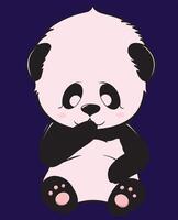 baby panda art vettore