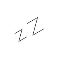 sonno, pisolino, notte icona linea sottile illustrazione vettoriale modello logo. adatto a molti scopi.