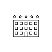 hotel, appartamento, casa a schiera, modello di logo illustrazione vettoriale icona linea sottile residenziale. adatto a molti scopi.