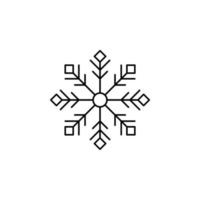 inverno, nevicate, neve, fiocco di neve icona linea sottile illustrazione vettoriale modello logo. adatto a molti scopi.
