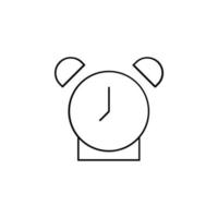 orologio, timer, tempo icona linea sottile illustrazione vettoriale modello logo. adatto a molti scopi.