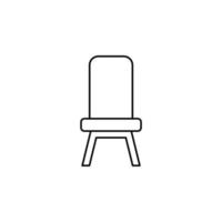 sedia, sedile icona linea sottile illustrazione vettoriale modello logo. adatto a molti scopi.