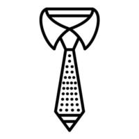 icona della linea di cravatta vettore