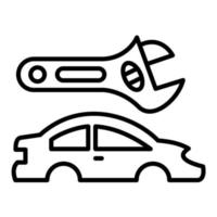 icona della linea di riparazione della carrozzeria vettore