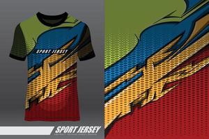 tshirt design sportivo per corse, jersey, ciclismo, calcio, giochi, motocross vettore