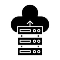 icona del glifo di backup del database vettore