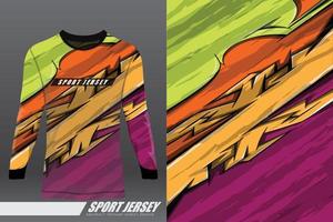 tshirt design sportivo per corse, jersey, ciclismo, calcio, giochi, motocross vettore