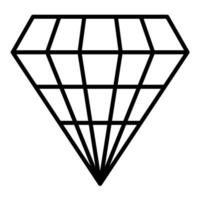 icona della linea di diamante vettore