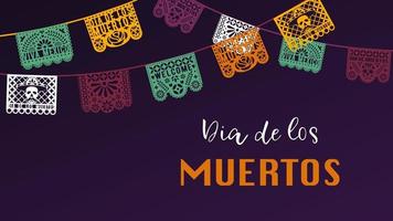 banner vettoriale per dia de los muertos.