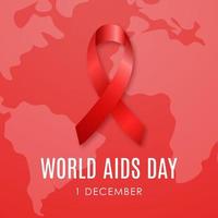 1 dicembre aiuta la giornata di sensibilizzazione. illustrazione vettoriale del concetto di giornata mondiale contro l'aids.