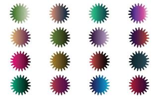 mega set di vivaci sfumature colorate di sfondo a colori vettore