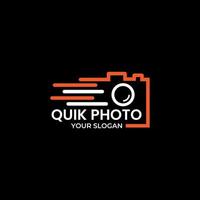 vettore di progettazione di logo di foto quik