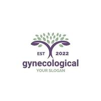 foglia ginecologica, cancro, vagina, salute, medico esperto, vettore di progettazione del logo. per chirurgia medica
