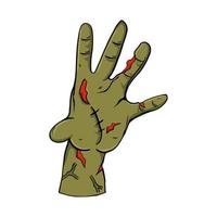 illustrazione mano di zombie vettore