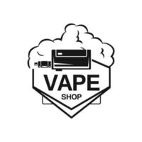 modello di progettazione del logo del negozio di vape vettore