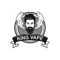 modello di progettazione del logo del negozio di vape vettore