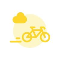 icona vettore semplice. illustrazione piatta su una bici a tema