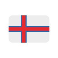 icona di vettore della bandiera delle isole faroe isolata su priorità bassa bianca