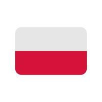 icona di vettore della bandiera della Polonia isolata su priorità bassa bianca