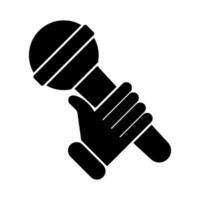 icona di vettore di karaoke isolato su priorità bassa bianca