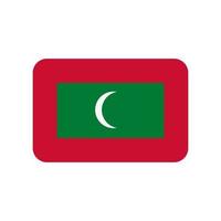 icona vettore bandiera maldive isolato su sfondo bianco