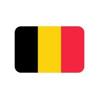 icona di vettore della bandiera del Belgio isolata su priorità bassa bianca