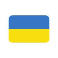 icona di vettore di bandiera dell'ucraina isolata su sfondo bianco