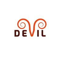 disegno del logo del diavolo. illustrazione vettoriale