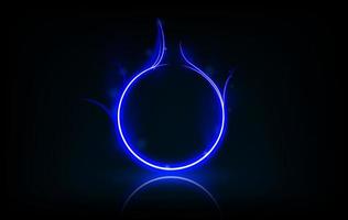 effetto luce cerchio blu astratto. illustrazione vettoriale