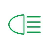 eps10 vettore verde faro segnale linea arte icona o logo in semplice stile moderno piatto e alla moda isolato su sfondo bianco