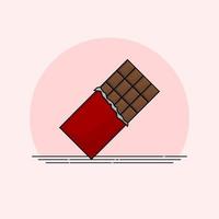 barretta di cioccolato isolata