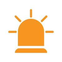 eps10 icona o logo della sirena vettoriale arancione in stile moderno alla moda piatto semplice isolato su priorità bassa bianca