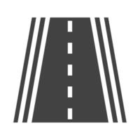 icona nera del glifo autostradale vettore