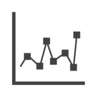 grafici glifo icona nera vettore