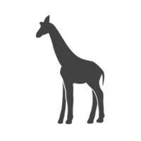 icona nera glifo giraffa vettore