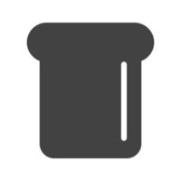 icona nera glifo pane tostato vettore