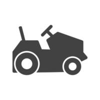 icona nera del glifo dei veicoli agricoli vettore