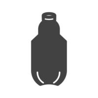 icona nera glifo bottiglia ii vettore